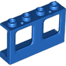 Window 1 x 4 x 2 Plane, Single Top Hole and Single Bottom Hole for Glass