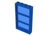 Window 1 x 4 x 6 with 3 Panes with Fixed Trans-Dark Blue Glass