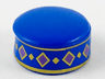 Minifigure, Headgear Kufi with Gold Bands, Gold and Medium Lavender Diamonds Pattern