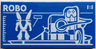Tile 2 x 4 with Robot World (Set 60421) Blueprint with White 'ROBO' and '1:1' Pattern