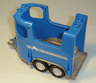 Duplo Horse Trailer with Dark Bluish Gray Base and Silver Stripes and Horse Head Pattern