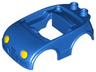 Duplo Car Body with 2 Studs on Back and Yellow Headlights Pattern (fits over Car Base 2 x 4)