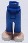 Mini Doll Hips and Trousers with Back Pockets with Light Nougat Feet with White Shoes Pattern - Thick Hinge