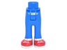 Mini Doll Hips and Trousers with Back Pockets with Light Nougat Ankles and Red Shoes with White Laces and Soles Pattern - Thick Hinge