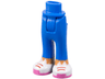 Mini Doll Hips and Trousers with Back Pockets with Nougat Ankles and White Shoes with Cat Ears, Red Laces, and Dark Pink Soles Pattern - Thick Hinge