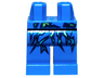 Hips and Legs with Dark Blue, Metallic Cyan and Neon Green Electricity Lightning Energy Pattern
