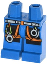 Hips and Legs with Belt, Orange Harness, Carabiner, and Rock Climbing Equipment Pattern