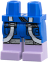 Hips and Legs with Molded Lavender Lower Legs / Boots and Printed Light Bluish Gray Hose and Buckles, White Straps Pattern