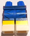 Hips and White Legs with Wrinkles and Yellow Stripe Pattern
