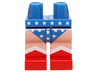 Hips and Red Legs with Light Nougat Legs and Blue Leotard with White Stars Pattern