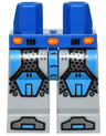 Hips and Light Bluish Gray Legs with Silver and Dark Azure Armor, Dark Azure Hexagonal Knee Pads and Dark Azure and Silver Boots Pattern