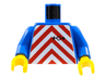 Torso Train Red Chevron Pattern / Blue Arms / Yellow Hands