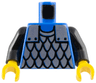 Torso Castle Silver Scale Mail Armor Pattern / Black Arms / Yellow Hands