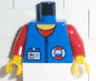 Torso Rescue Coast Guard Logo, Name Tag, Red Collar, Zipper Pattern / Red Arms / Yellow Hands