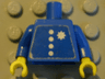 Torso Town 4 Buttons and Star Coast Guard Pattern (Sticker) / Blue Arms / Yellow Hands