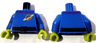 Torso Space Uniform with Orange and Yellow Ringed Planet Logo, Dark Blue Belt, Dark Purple Collar Pattern / Blue Arms / Lime Hands