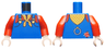 Torso Western Outfit Overalls with Checkered Bandana Pattern (Stinky Pete) / Red Arms / Light Nougat Hands