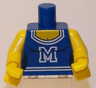 Torso Scoop Neck Female with White 'M' Pattern / Yellow Arms / Yellow Hands