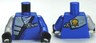 Torso Ninjago Wrap with Shoulder Pouch and Belt Pattern / Blue Arm Left / Light Bluish Gray Arm Right / Black Hands