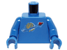 Torso with Classic Space Logo with Simulated Wear Pattern / Blue Arms / Blue Hands
