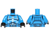 Torso SW Armor Clone Trooper with White Senate Commando Captain Markings with Belt with Pockets Pattern / Blue Arms / Black Hands