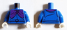 Torso Shirt with Belt and Dark Purple Cape Clasp Pattern (Headless Horseman) / Blue Arms / White Hands
