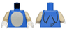 Torso Tan Oval Stomach with Black Spines and Tail on Back Pattern / Tan Arms / White Hands
