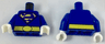 Torso Shirt with Dark Purple Bizarro Backward 'S' Logo and Wide Yellow Belt Pattern / Blue Arms / White Hands