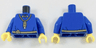Torso Robe with Gold USB Flash Drive on Necklace with 'M' and Dark Tan Rope Belt Pattern / Blue Arms / Yellow Hands