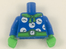 Torso Batman Bright Green Scarf and Belt, White Clocks Pattern / Blue Arms with White Clocks Pattern / Bright Green Hands