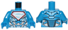 Torso Armor with Silver Superman 'S' Logo with Red Border Pattern / Blue Arms / Blue Hands