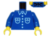 Torso Shirt with White Pockets, Buttons, and Collar Pattern (Reissue) / Blue Arms / Yellow Hands