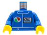 Torso Octan Logo and Italic Font 'OIL' Pattern / Blue Arms / Yellow Hands