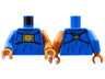 Torso Robe, Gathered Collar, Gold Panel with Hexagon Symbol, Dark Blue Gather Lines Pattern / Dark Orange Arm Left / Blue Arm Right / Dark Orange Hands