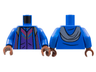 Torso Robe over Dark Purple Shirt, Magenta and Gold Trim Pattern / Blue Arms / Reddish Brown Hands