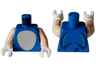 Torso Light Nougat Oval Stomach with Medium Azure Curved Lines and Black Spines and Tail on Back Pattern / Light Nougat Arms / White Hands