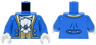 Torso Tailcoat Open with Gold Trim, Buttons and Vest, White Ascot with Brooch Pattern / Blue Arms / White Hands