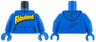 Torso Hoodie with Kangaroo Pocket and Yellow and Black Fabuland Logo Pattern / Blue Arms / Blue Hands