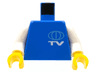 Torso TV Globe Small Pattern / White Arms / Yellow Hands