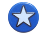 Tile, Round 1 x 1 with White Star Pattern