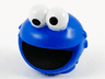 Minifigure, Head, Modified Sesame Street Cookie Monster with White Eyes and Black Mouth Pattern
