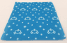 Duplo, Cloth Blanket 8 x 10 cm with White Hearts and Stars Pattern
