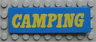 Duplo Door 1 x 4 x 1 with Yellow CAMPING Pattern