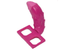 Minifigure Costume Tail Fluffy with Dark Pink Tip Pattern - Flexible Rubber