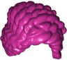 Minifigure, Hair Female Coiled and Braided, Swept over Left Side