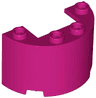 Cylinder Half 2 x 4 x 2 with 1 x 2 Cutout