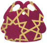 Mini Doll, Skirt Cloth Friends with Gold Stars Pattern