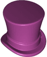 Minifigure, Headgear Hat, Top Hat with Ribbon
