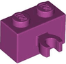 Brick, Modified 1 x 2 with Open O Clip Thick (Vertical Grip)
