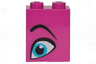 Brick 1 x 2 x 2 with Inside Stud Holder with Medium Azure Eye and Black Eyebrow Pattern Model Left Side (Queen Watevra Wa'Nabi)